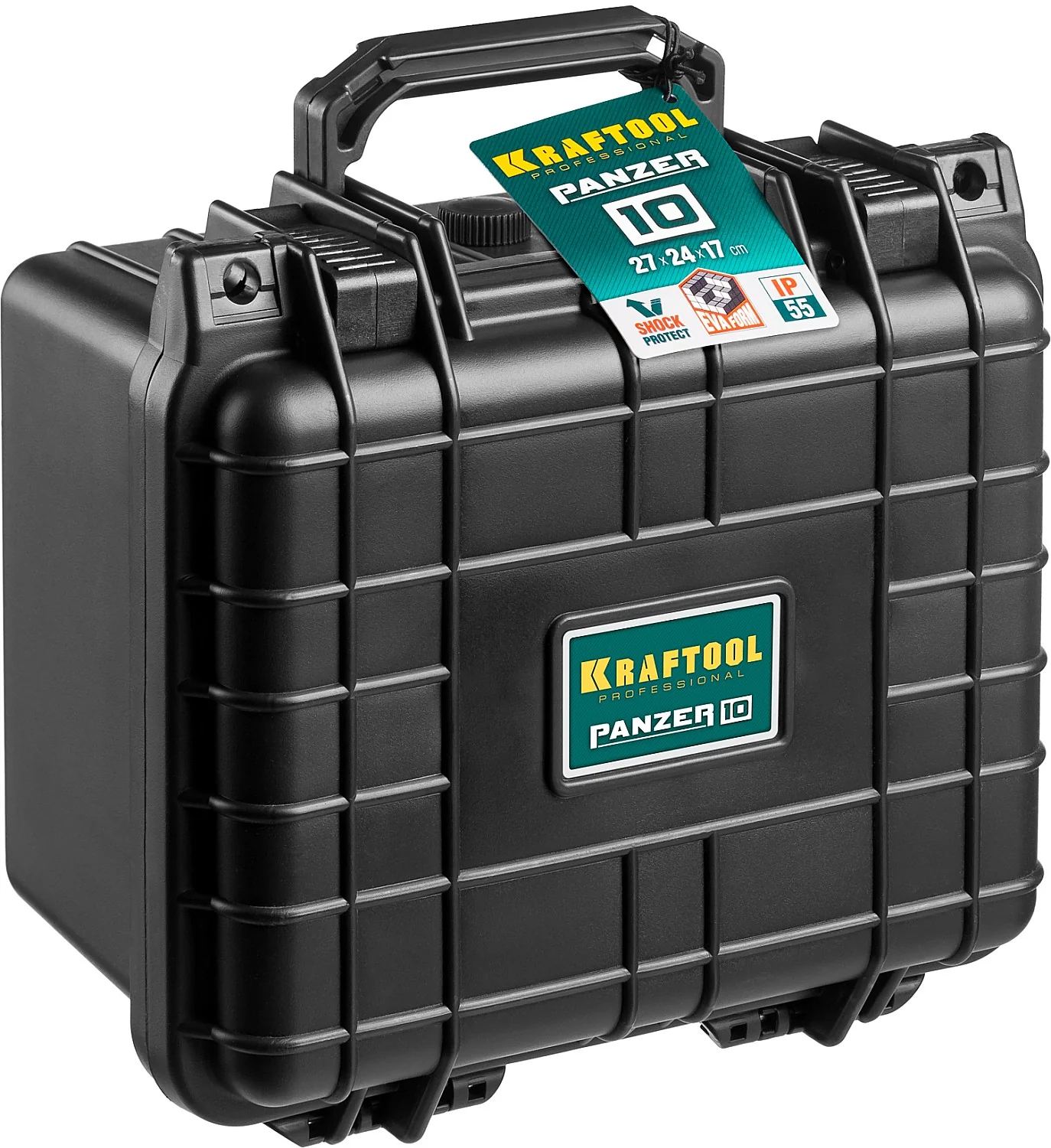 Ящик KRAFTOOL PANZER-10, 270 х 240 х 170 мм, (10″), IP55, ударопрочный пластиковый (38251-10)