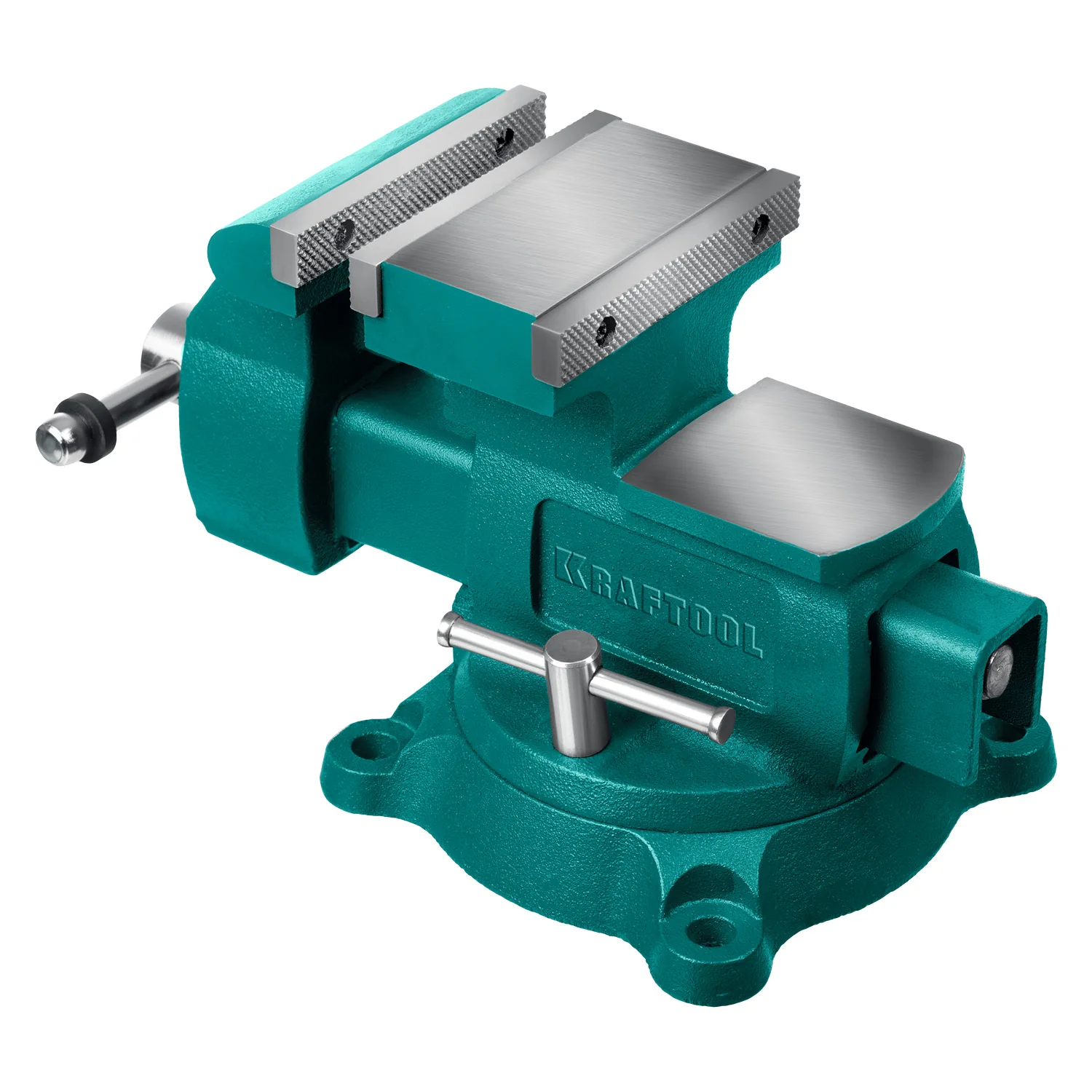 Слесарные тиски KRAFTOOL Reversible, 140 мм, расход 273 мм (32705-140)