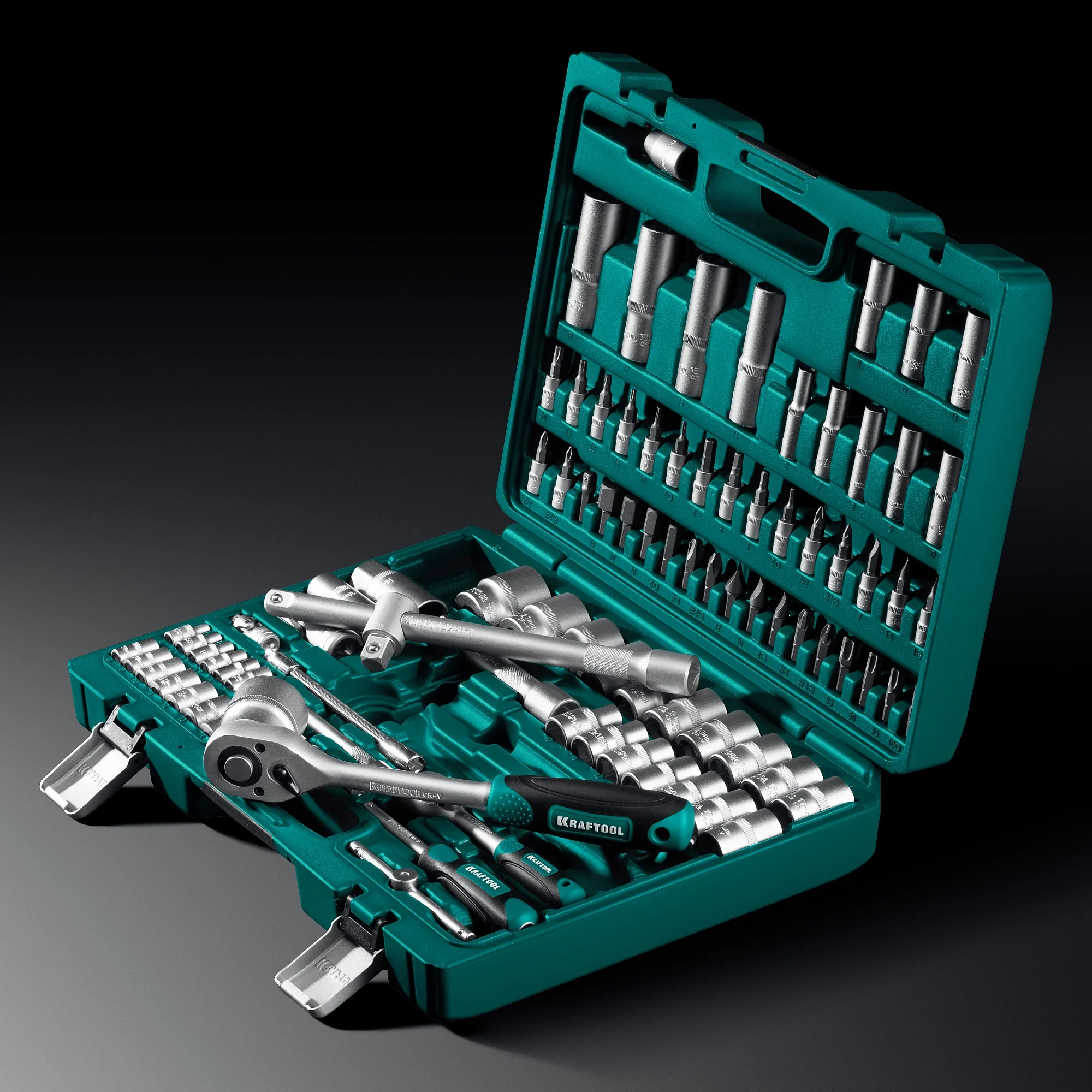 Универсальный набор инструмента KRAFTOOL X-Drive 94, 94 предм., (1/2″+1/4″) (27883-H95)