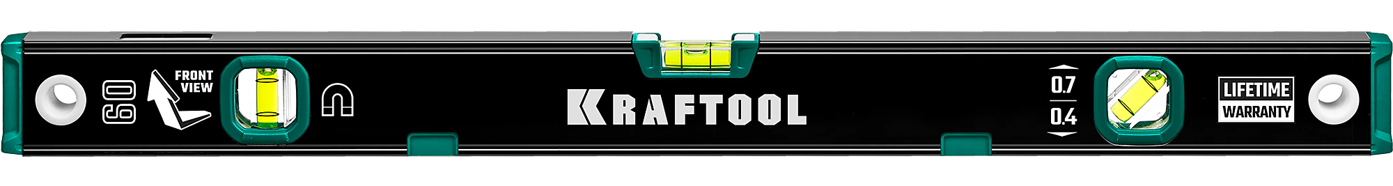 Уровень магнитный KRAFTOOL 800 мм, усиленный профиль, с зеркальным глазком (34785-80)