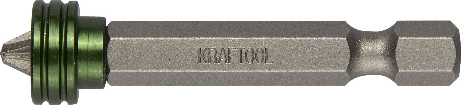Бита с магнитным держателем-ограничителем KRAFTOOL Magnet-X PH2, 50 мм, 1 шт (26128-2-50-1)