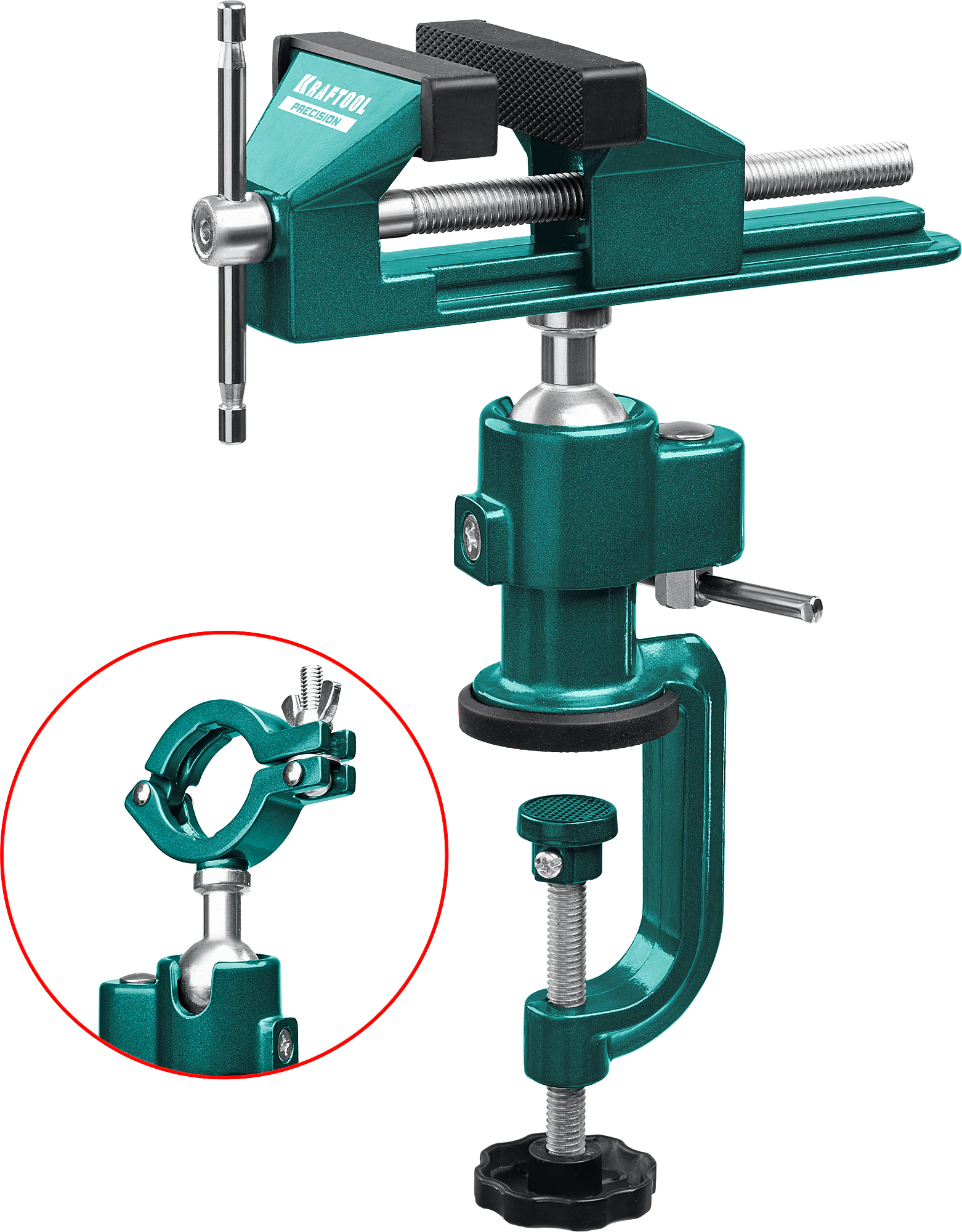 Шарнирно-поворотные тиски KRAFTOOL Precision, 75 мм (32711-75)