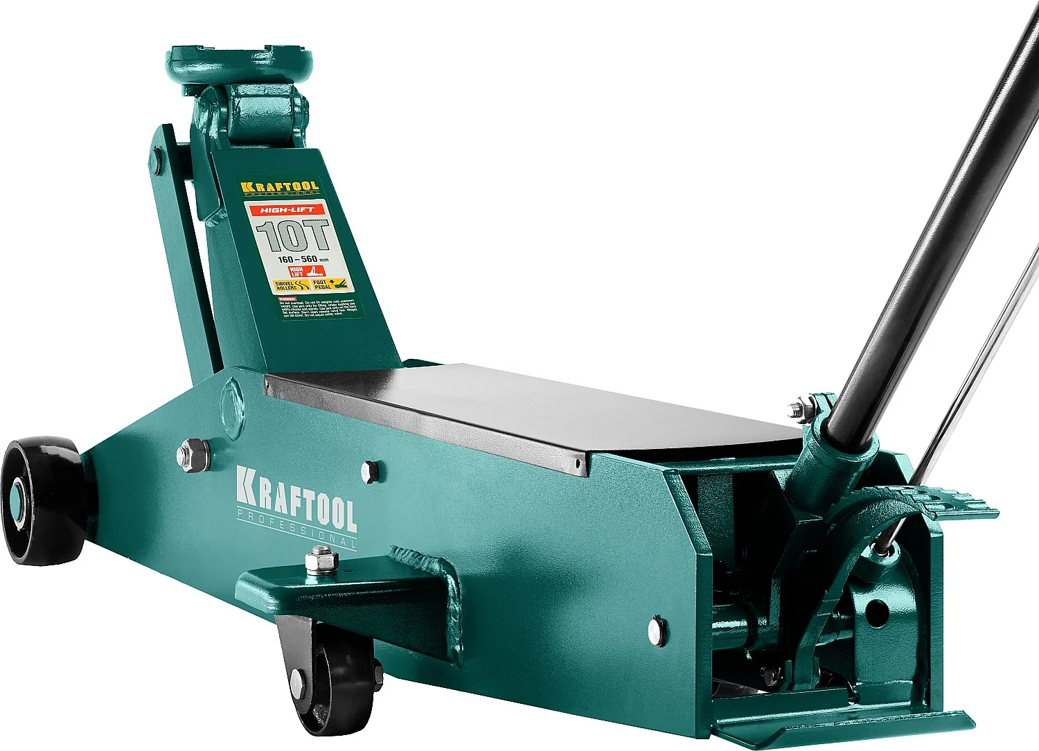 Домкрат подкатной KRAFTOOL 10 т, 160 - 560 мм, для тяжелой техники (43455-10)
