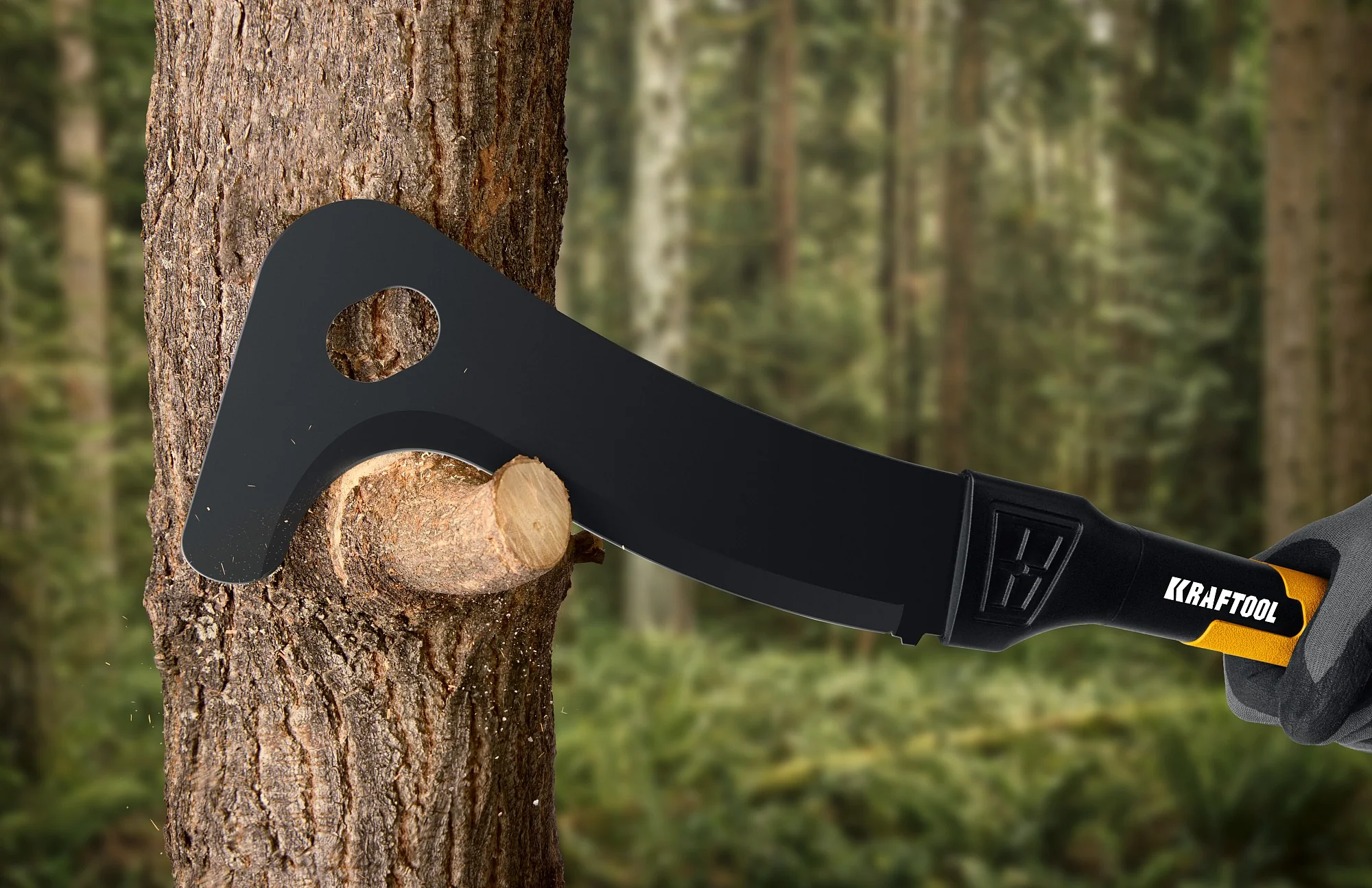 Садовый компактный секач KRAFTOOL Brush AXE, 255/500 мм (20805)