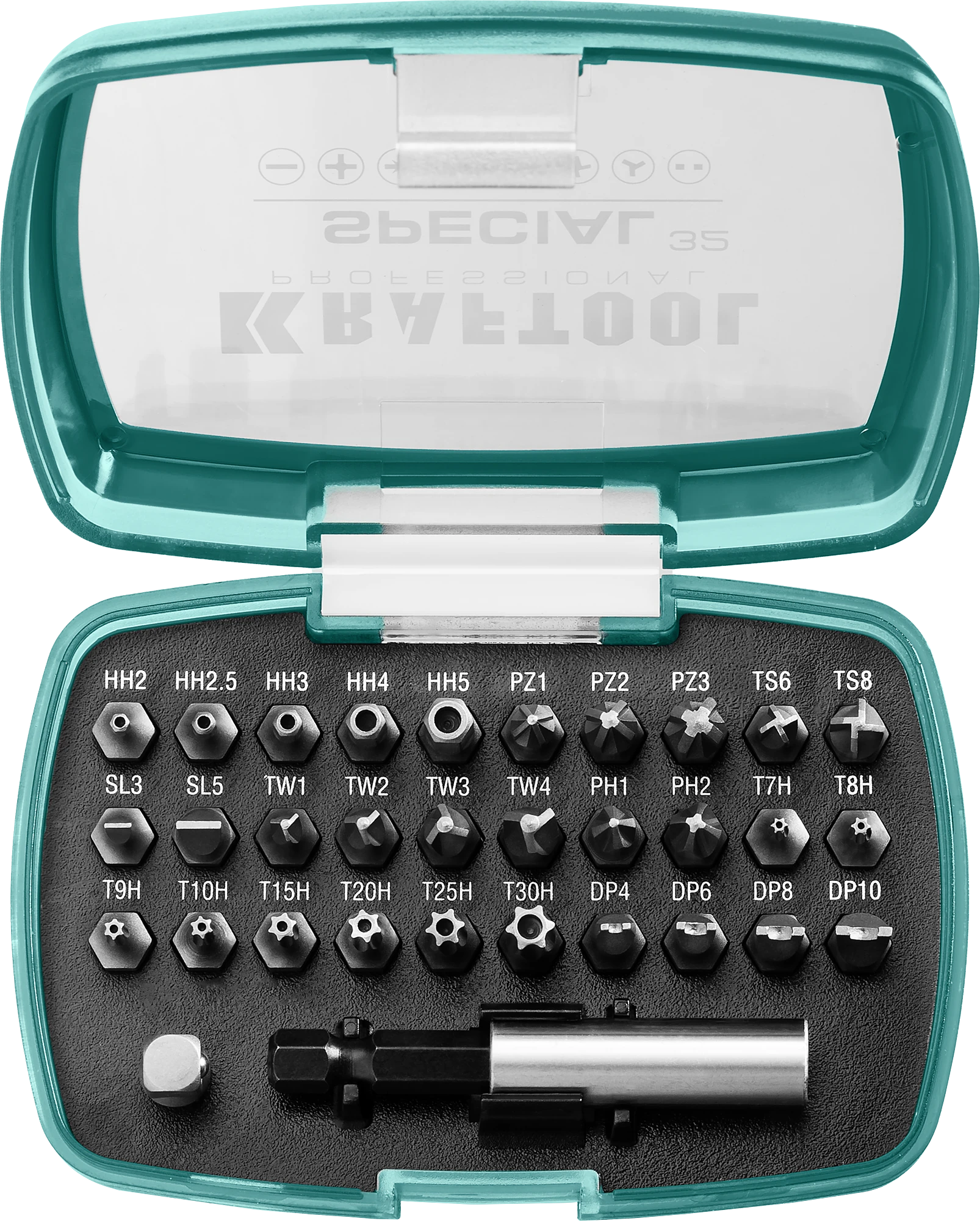 Набор специальных бит KRAFTOOL Special-32, с адаптером 32 шт (2610-H32)