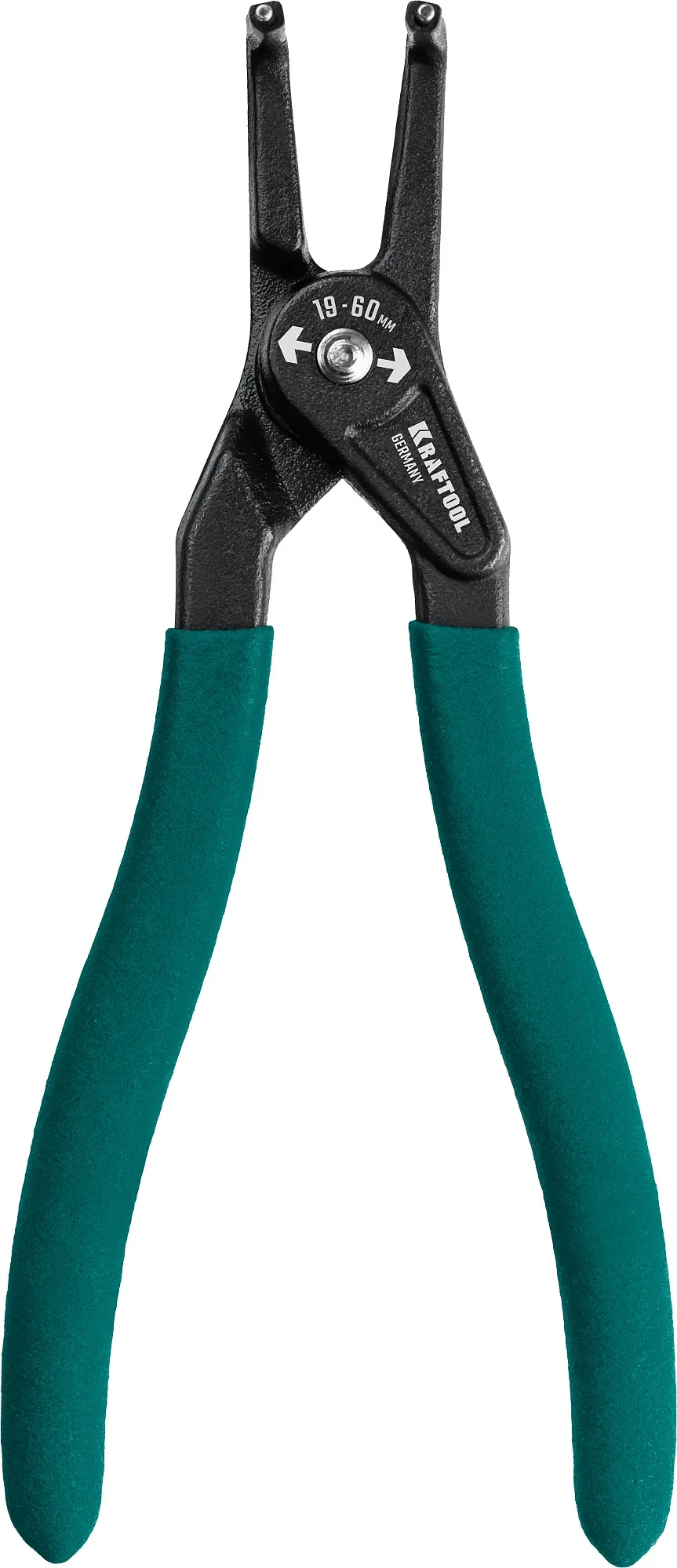 Съемник стопорных колец KRAFTOOL 180 мм, изогнутые губки, внешний (22812-4)