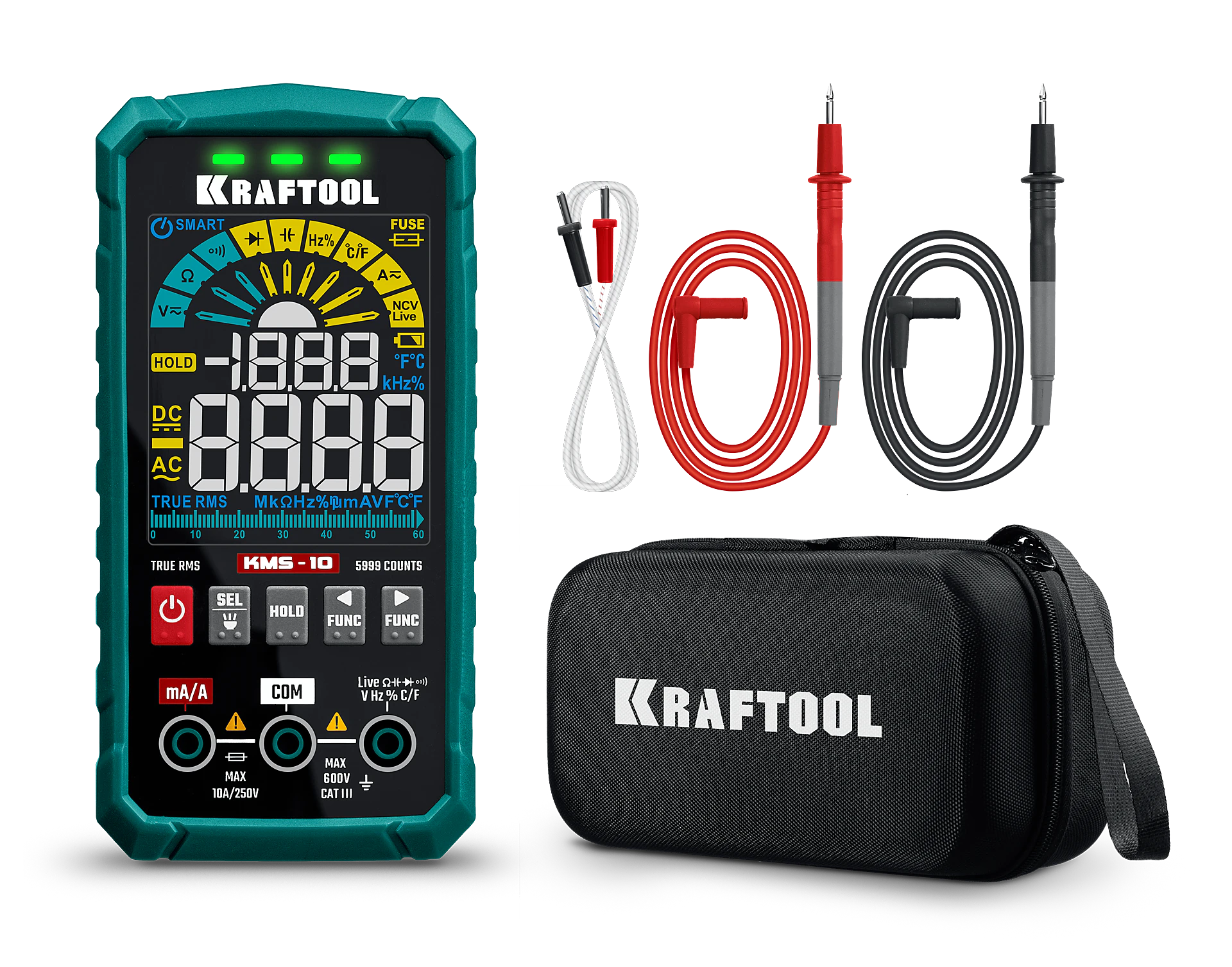 Мультиметр цифровой KRAFTOOL смарт (59872)