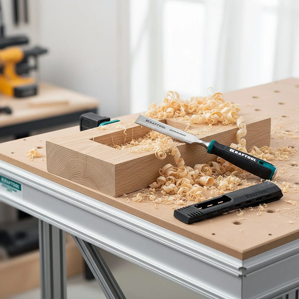 Стамеска-долото с двухкомпонентной рукояткой KRAFTOOL GRAND, 20 мм