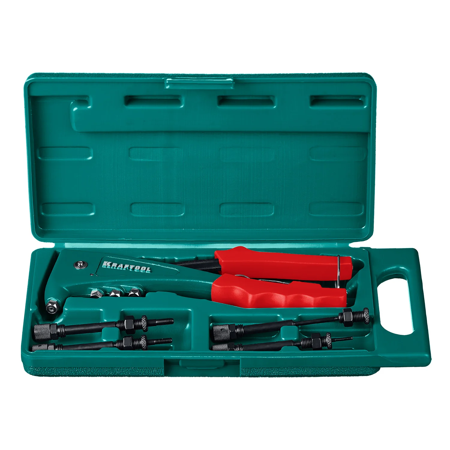 Заклепочник комбинированный литой KRAFTOOL 2 вида заклёпок, в кейсе (31180)