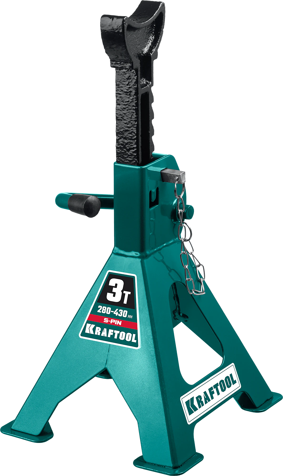 Подставка страховочная усиленная KRAFTOOL 6 т, 415 - 605 мм, со штифтом (43465-6)