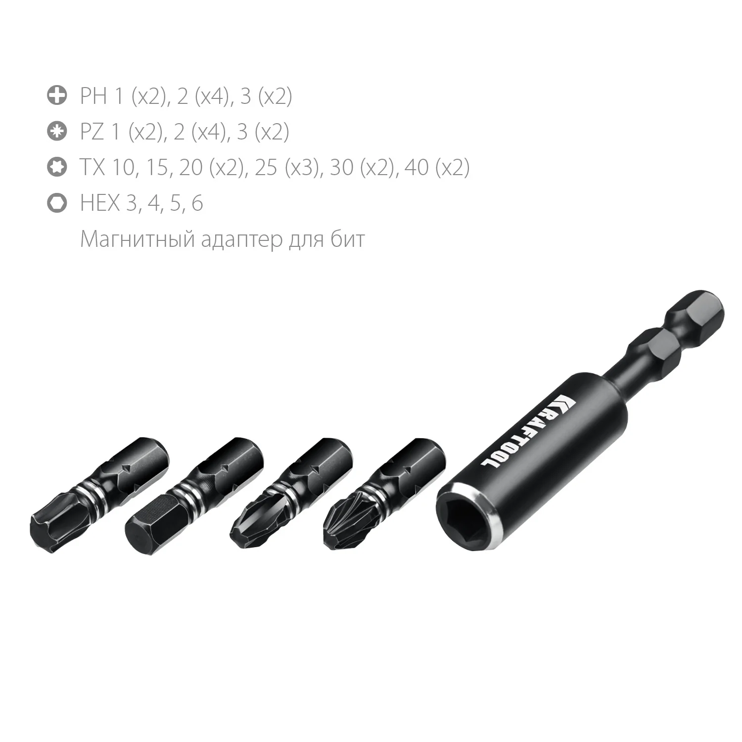 Набор ударных бит KRAFTOOL Impact-32, 32 шт (26066-H32)