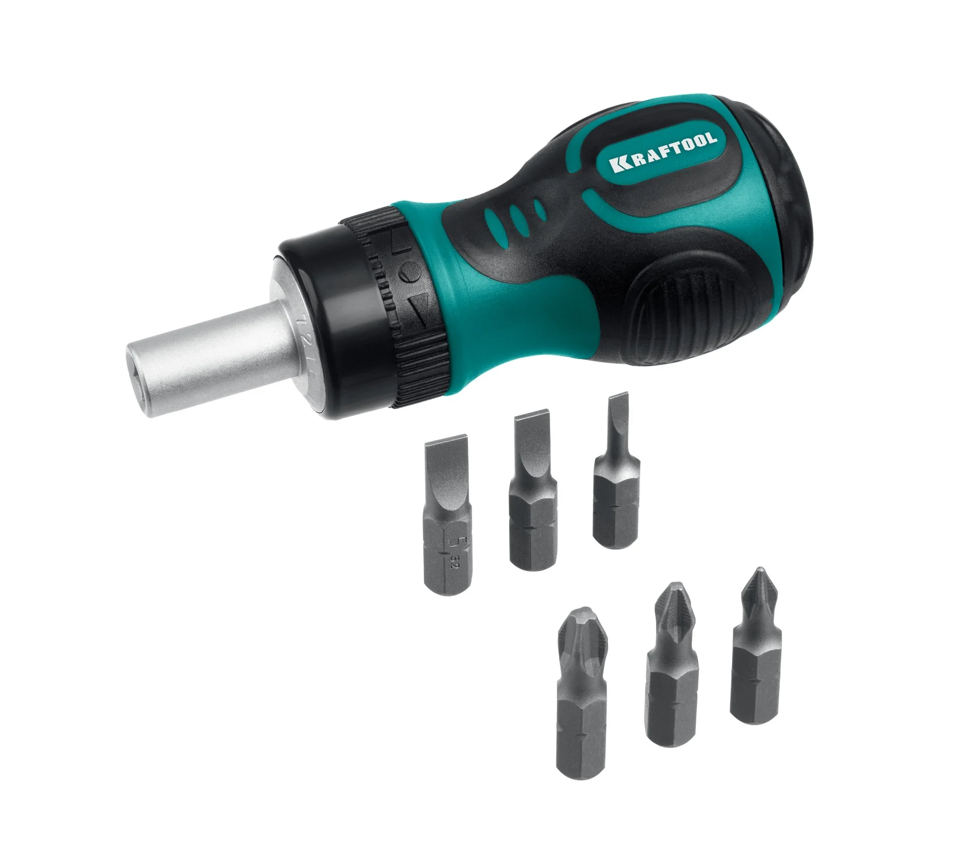 Реверсивная отвертка KRAFTOOL Kompakt-6, 6 предм., с битами (26190-H7)