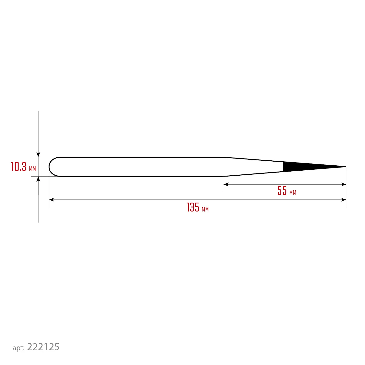 Антистатический антимагнитный прецизионный пинцет KRAFTOOL прямой, 135 мм (222125)