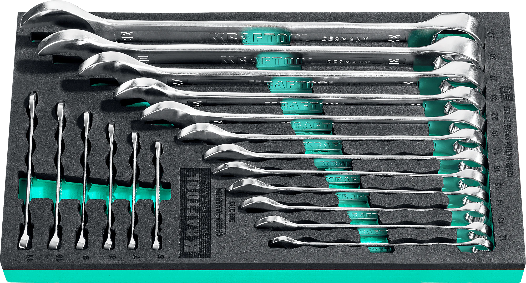 Набор комбинированных гаечных ключей KRAFTOOL 18 шт, 6 - 32 мм (27079-H18E)
