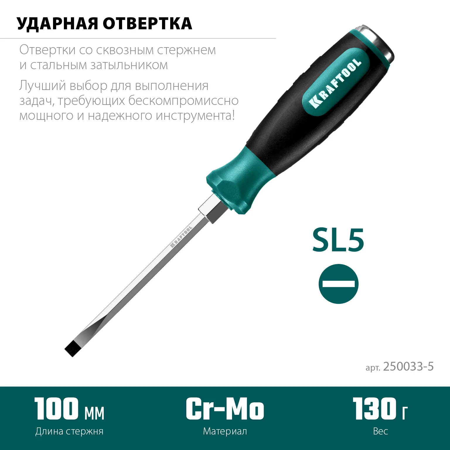 Ударная отвертка KRAFTOOL Impact SL 5 (250033-5)