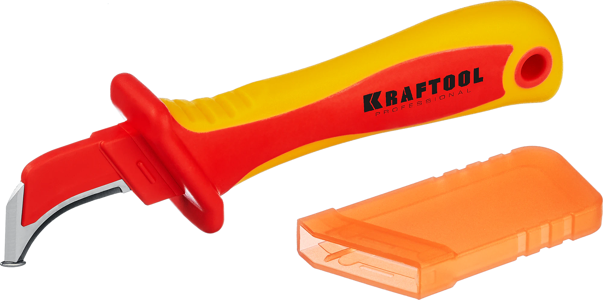 Нож электрика диэлектрический KRAFTOOL 1000 В, изогнутый (45400)