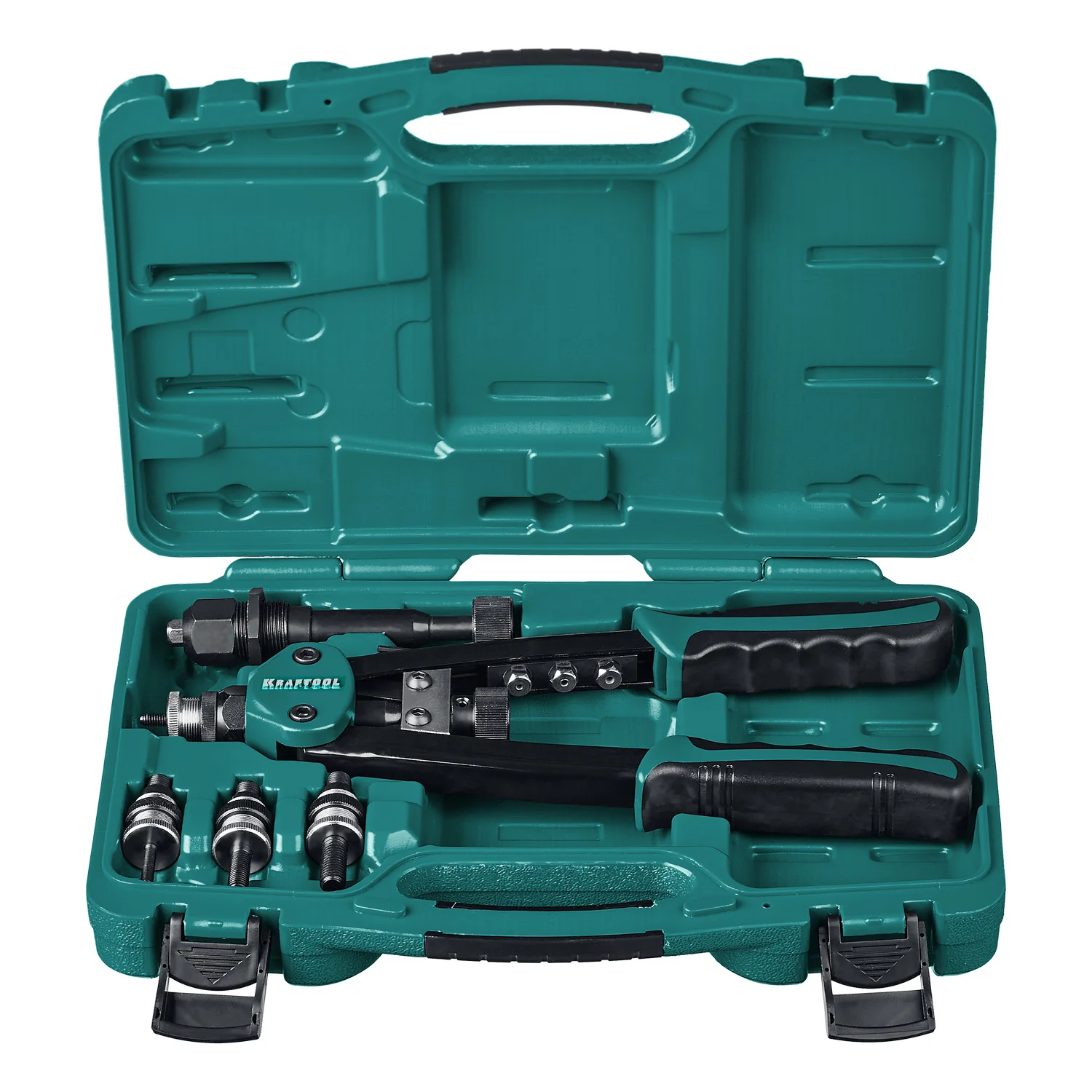 Заклепочник комбинированный двуручный KRAFTOOL 2 вида заклёпок, в кейсе (31181)