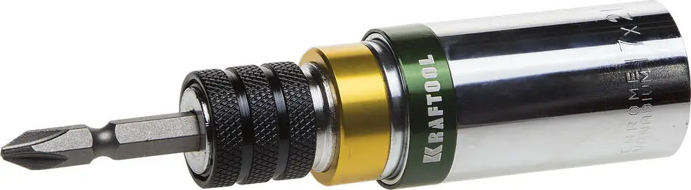 Бита с торцовой головкой KRAFTOOL 17/21 мм, 2 шт, с фиксатором (26399-H2)