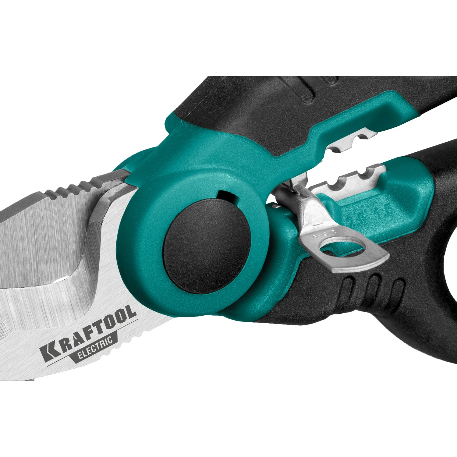 Ножницы электрика KRAFTOOL 4 в 1, 160 мм, с чехлом (23356)