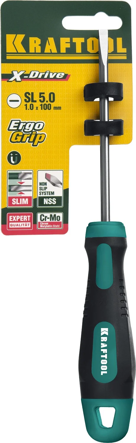 Отвертка KRAFTOOL Х-Drive, SL5 x 100 (250071-5.5-100)