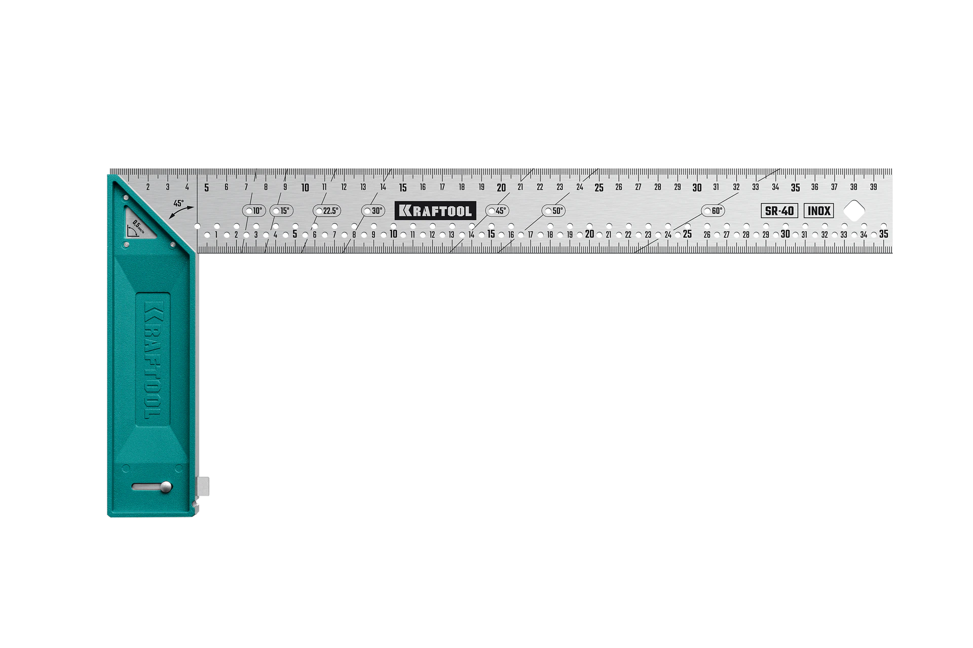 Угольник столярный разметочный KRAFTOOL 400 мм, высокоточный (3449-40)