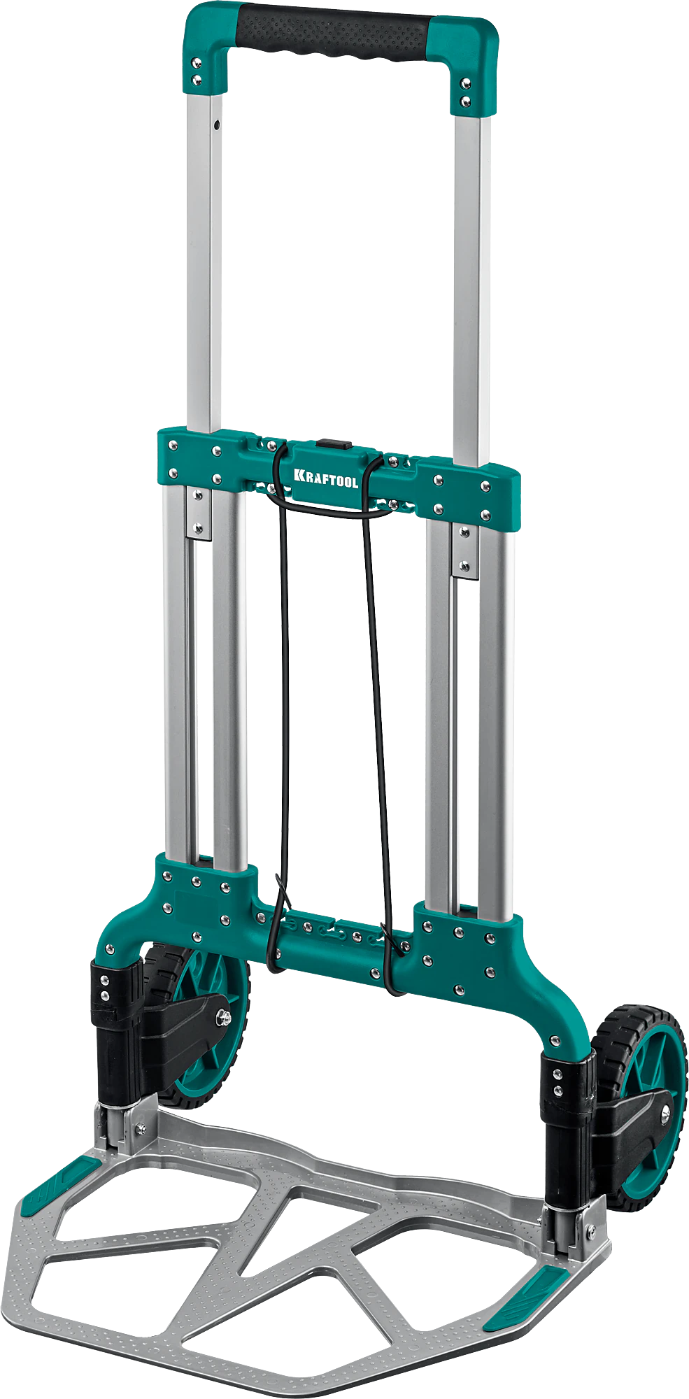 Хозяйственная тележка KRAFTOOL ATLANT, до 120кг, каркас и платформа из алюминия, платформа 48.5х35см, колеса d18см, вес 6.9кг, скла