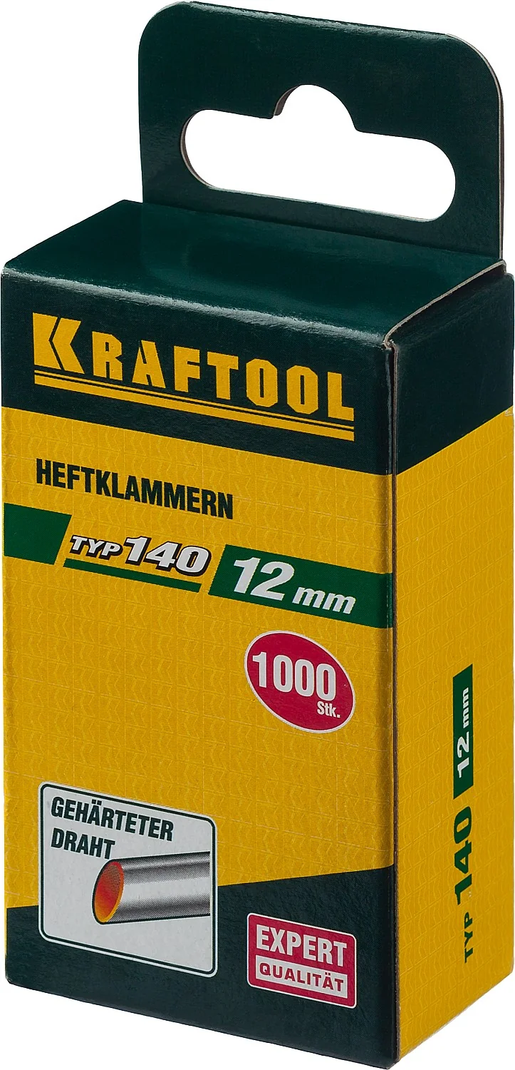 Скобы KRAFTOOL тип 140 (G/11/57), 12 мм, калибр 20GA, 1000 шт (31680-12)