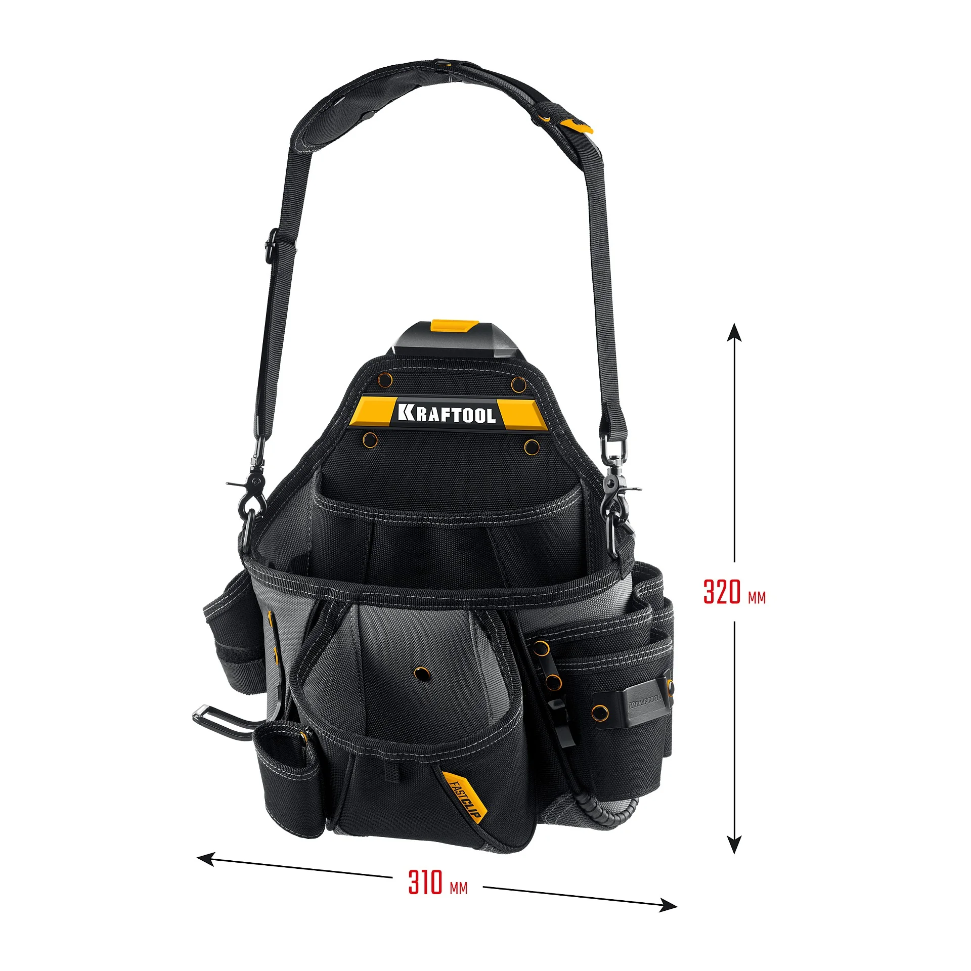 Поясная сумка KRAFTOOL KPB-20, с быстросъёмным креплением FastClip, 320 х 310 мм (38767) Поясная сумка KRAFTOOL KPB-20, с быстросъёмным креплением FastClip, 320 х 310 мм (38767)