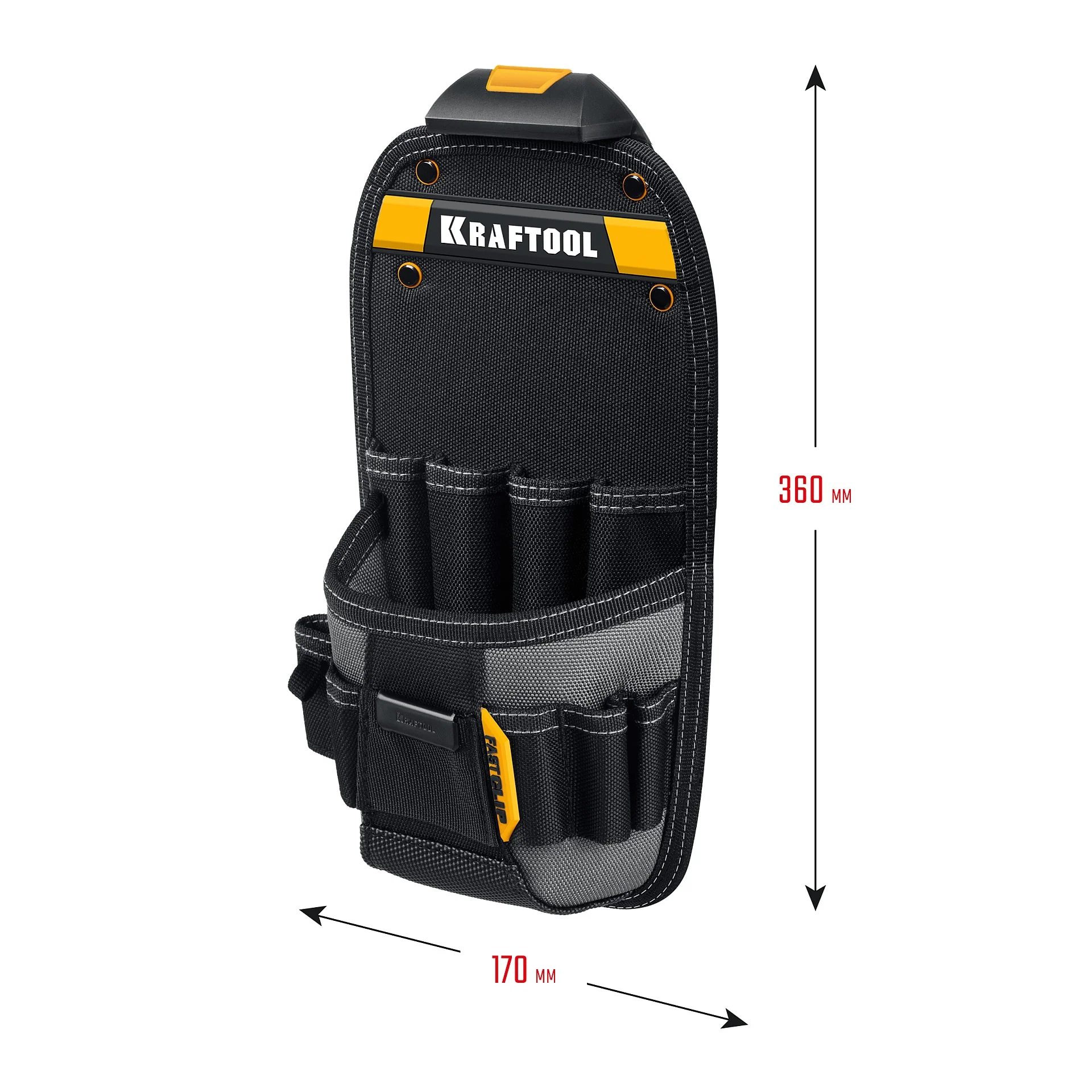 Поясная сумка KRAFTOOL KP-11, с быстросъёмным креплением FastClip, 170 х 360 мм (38777) Поясная сумка KRAFTOOL KP-11, с быстросъёмным креплением FastClip, 170 х 360 мм (38777)