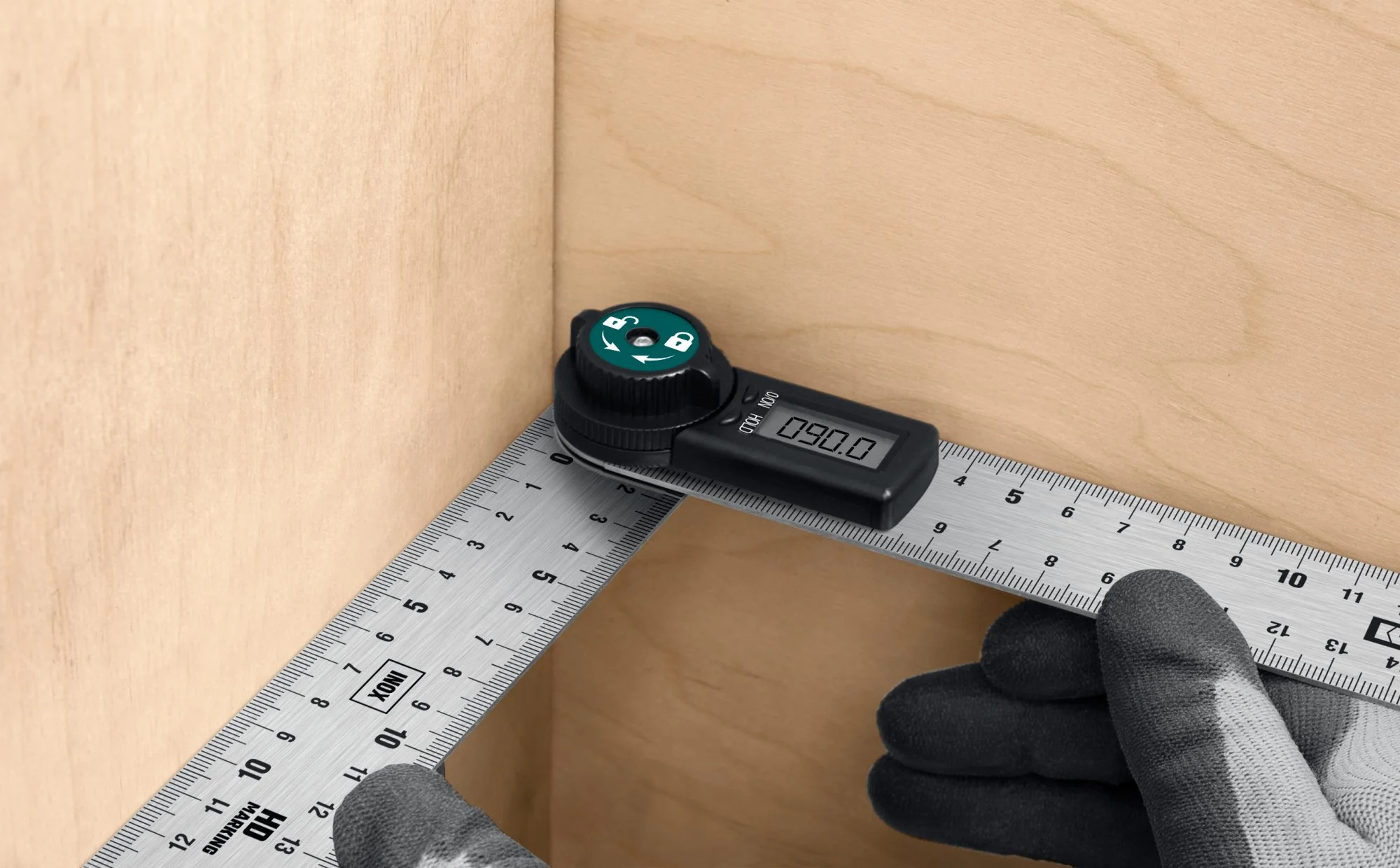 Транспортир-угломер электронный KRAFTOOL 200 мм (34682)