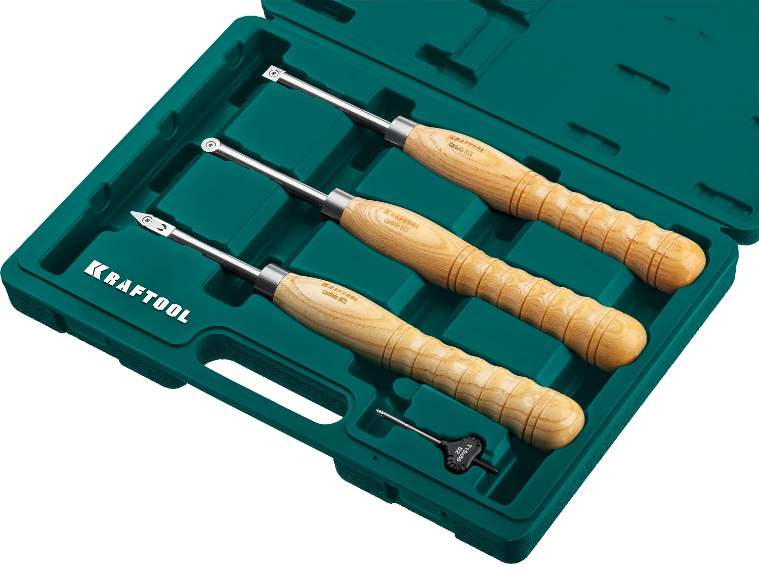 Набор ручных резцов по дереву KRAFTOOL Precision-3, 3 предм. (18369)
