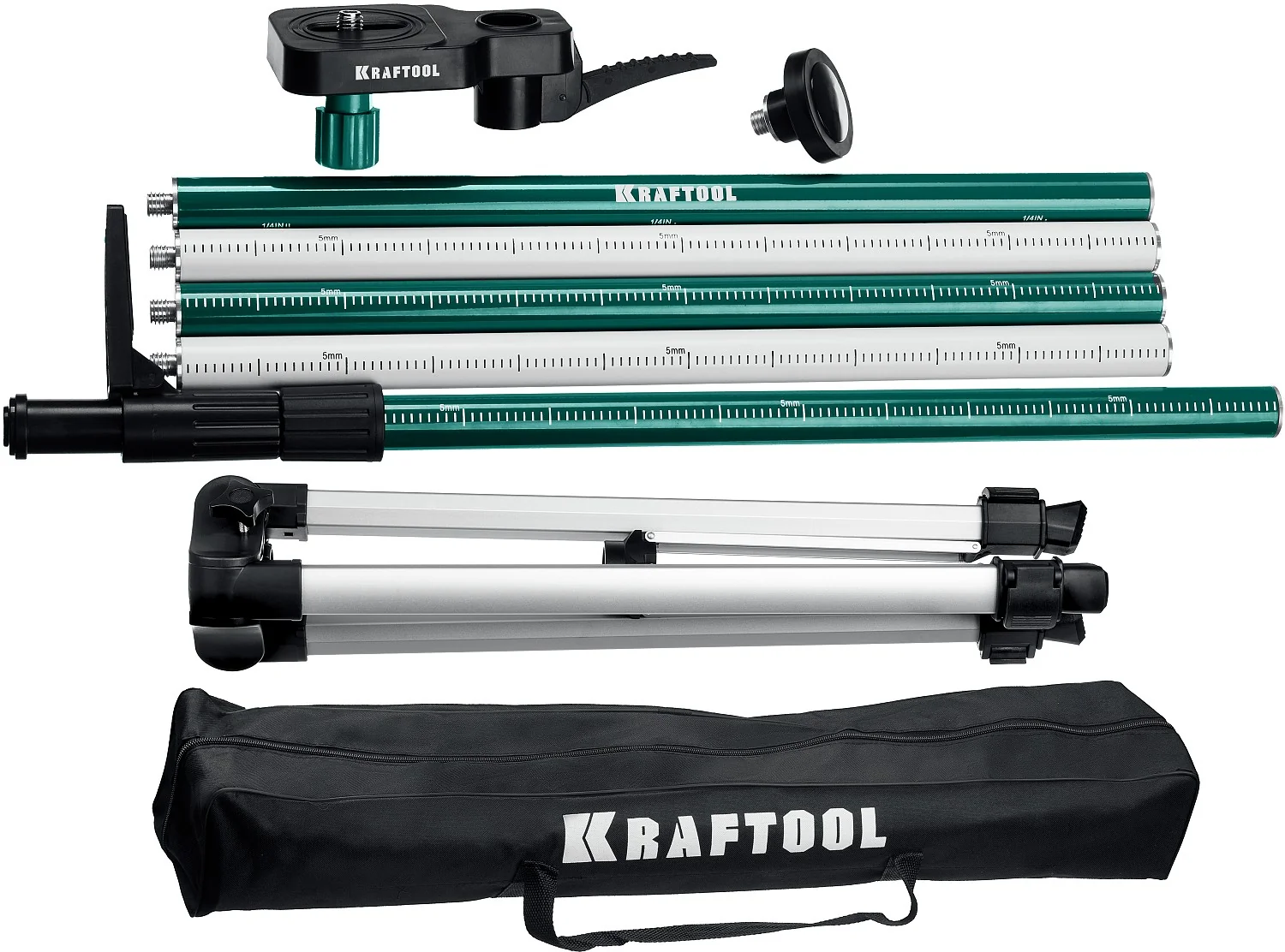 Штанга-штатив элевационная распорная наборная KRAFTOOL с треногой (34723)