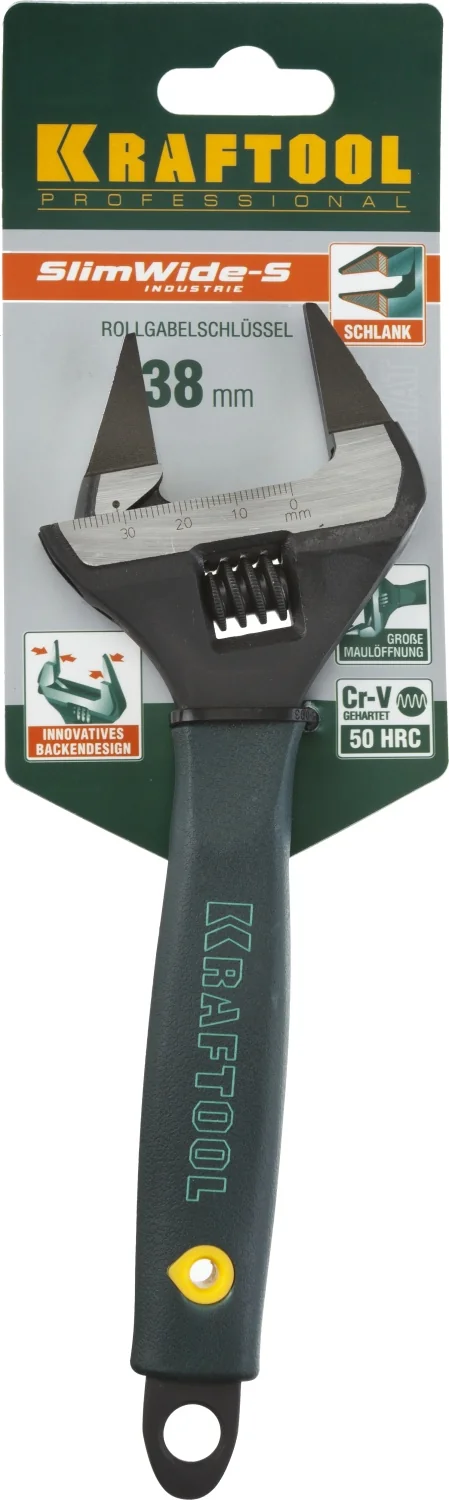 Разводной ключ KRAFTOOL SlimWide Ultra, 200/38 мм (27263-20)