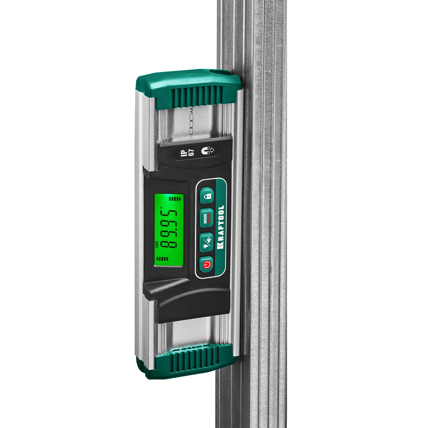 Уровень-уклономер электронный KRAFTOOL 0 - 360°, точность 0.05°, HOLD, IP67 (34686)