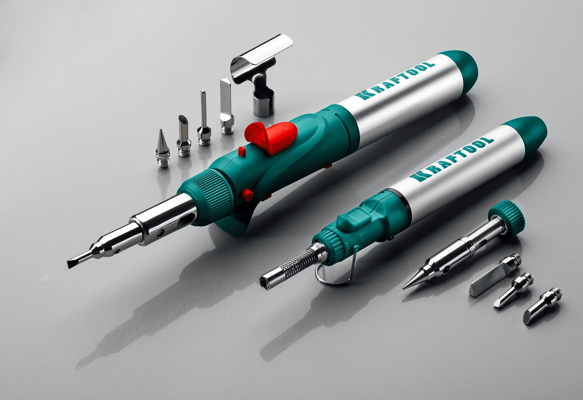Паяльник газовый KRAFTOOL 70 A, 30 - 70 Вт, 1300°С, горелка, фен, набор 3 в 1 (55504-H3)