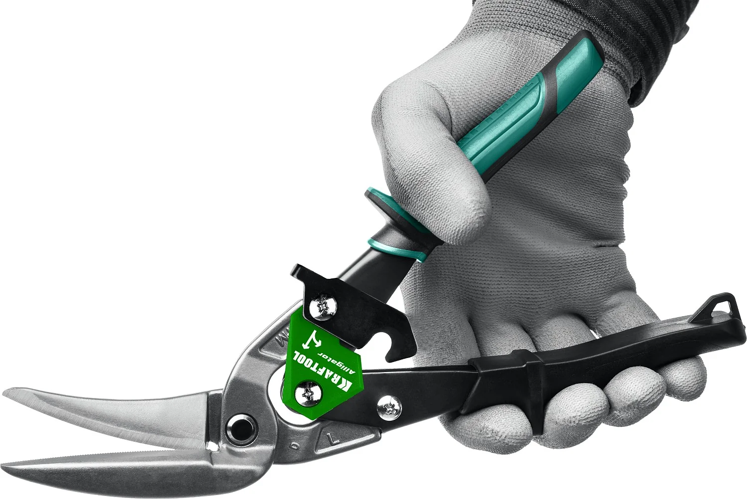 Левые усиленные ножницы по металлу с выносом KRAFTOOL Alligator, 280 мм (2328-LL)