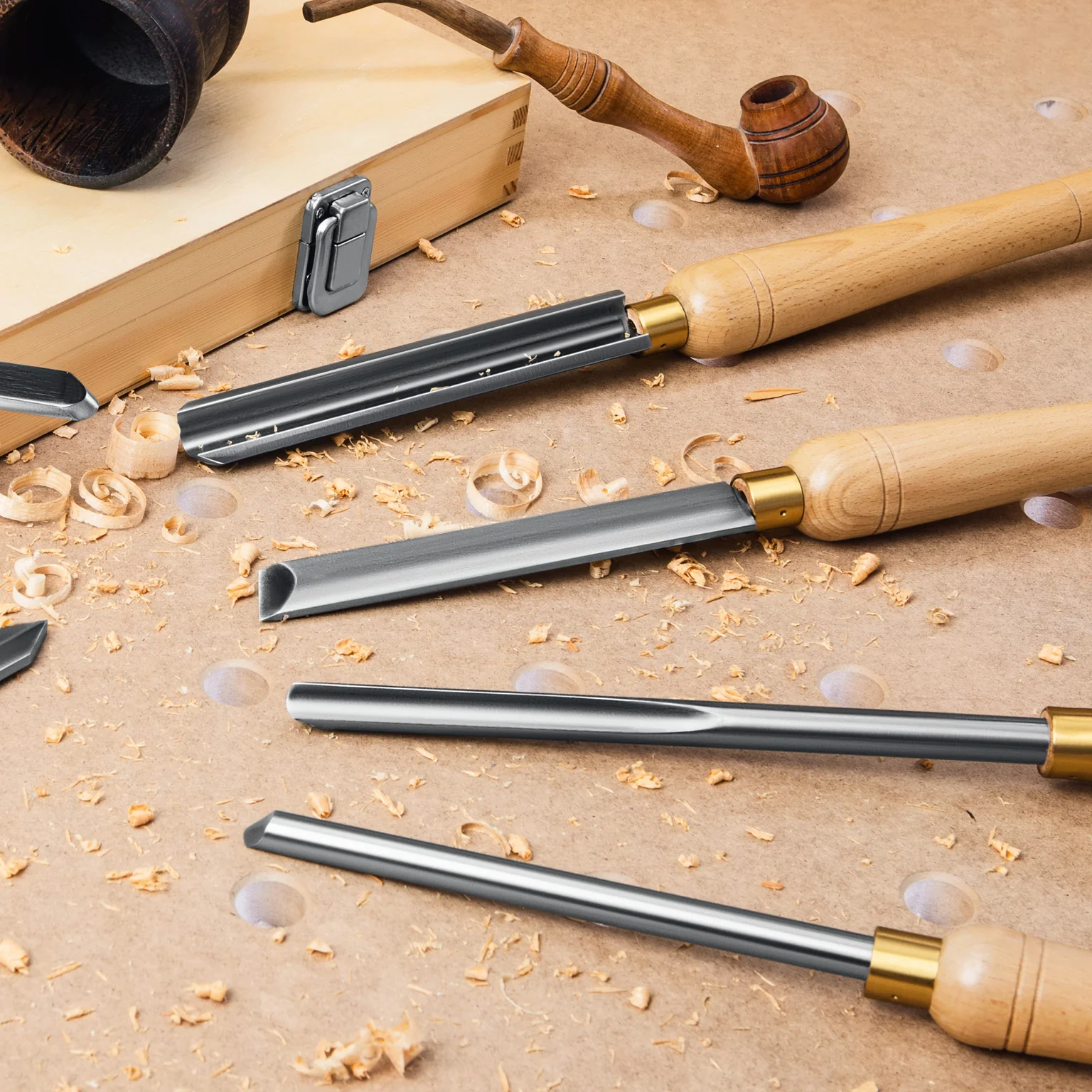 Набор токарных резцов по дереву KRAFTOOL Grand-6, 6 предм. (18368)