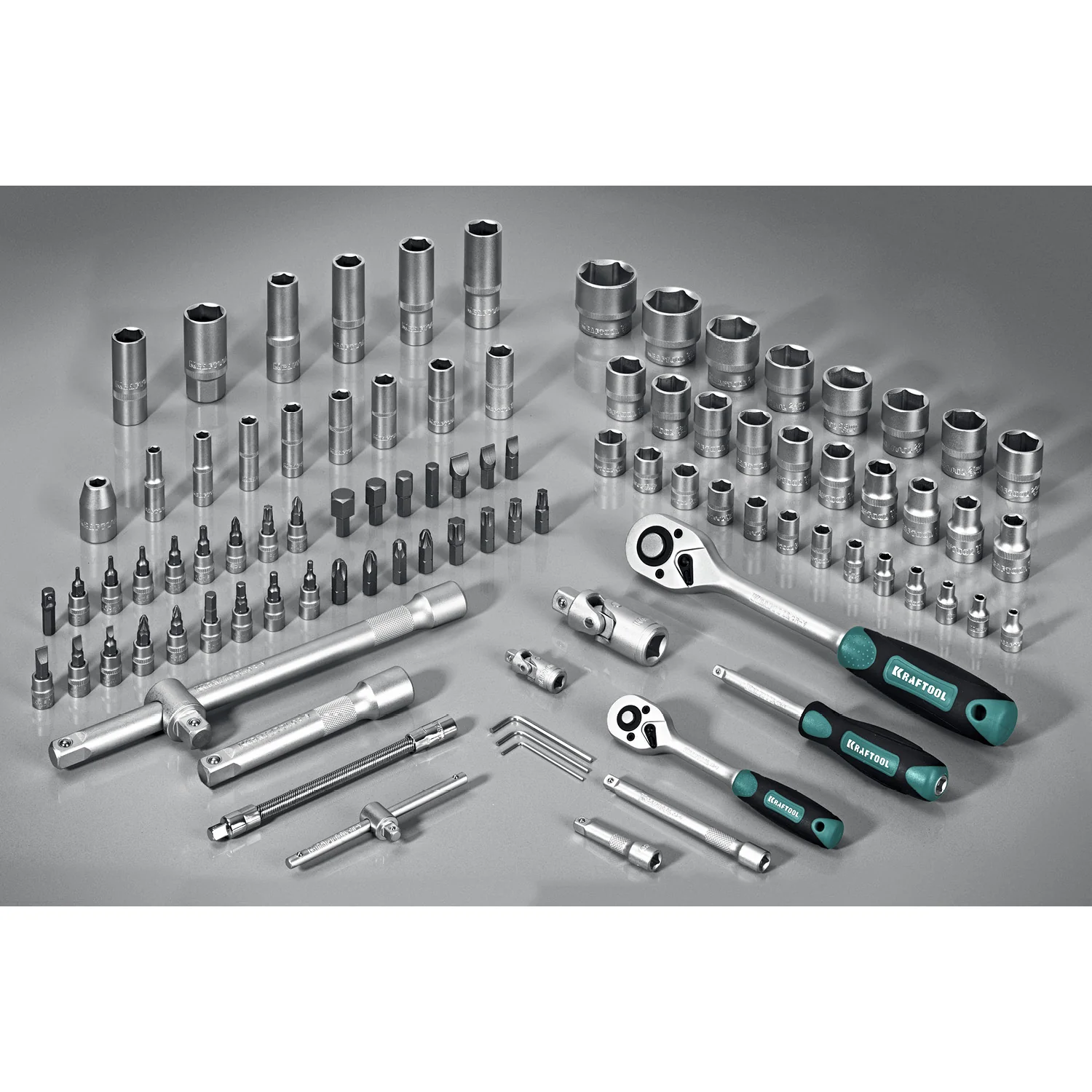 Универсальный набор инструмента KRAFTOOL X-Drive 94, 94 предм., (1/2″+1/4″) (27883-H95)