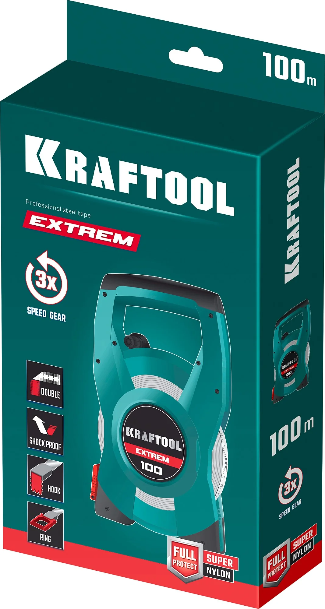 Лента мерная геодезическая стальная KRAFTOOL 100 м