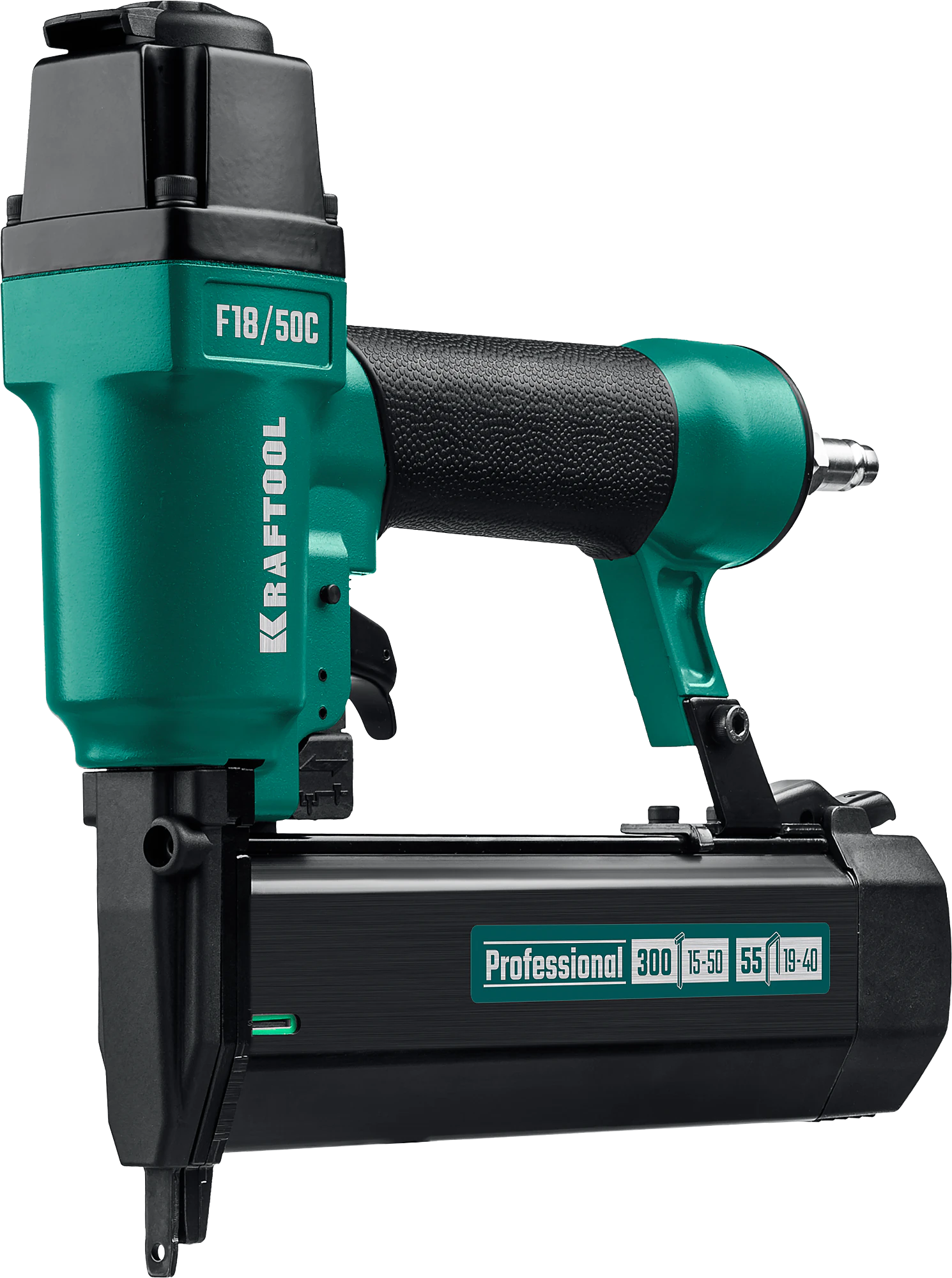 Пневматический нейлер-степлер KRAFTOOL 31962 F18/50C, 18Ga 2-в-1 для скоб тип 55 и гвоздей тип 300