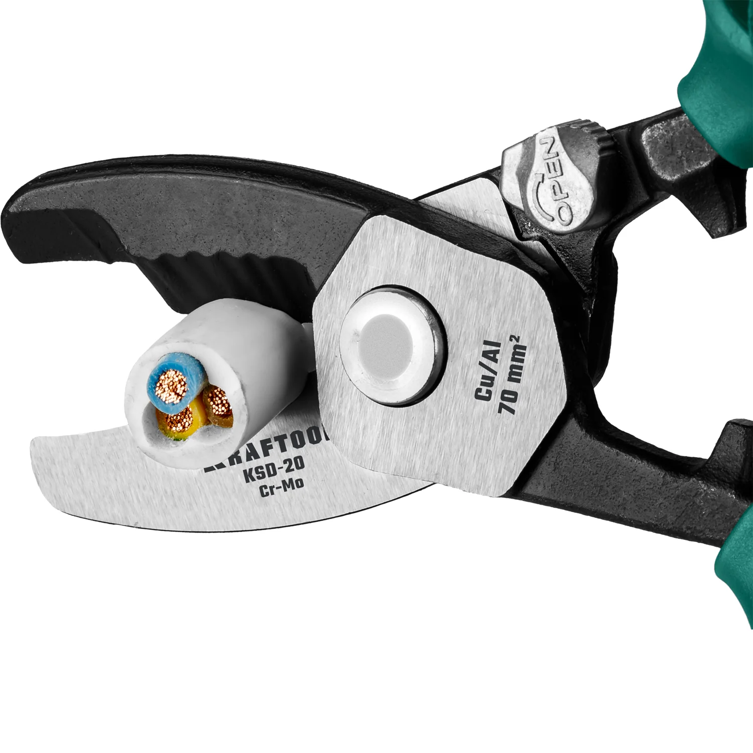 Кабелерез KRAFTOOL d 20мм, 200мм, с двойными режущими кромками (23332-20)