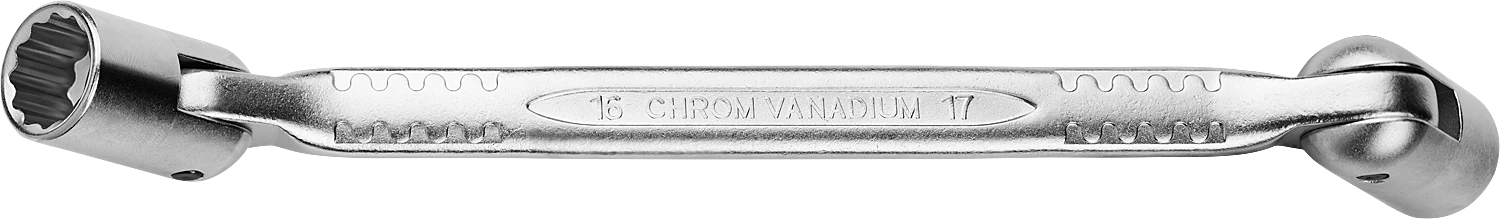 Двухсторонний шарнирный гаечный ключ KRAFTOOL 18 х 19 мм (27210-18-19)